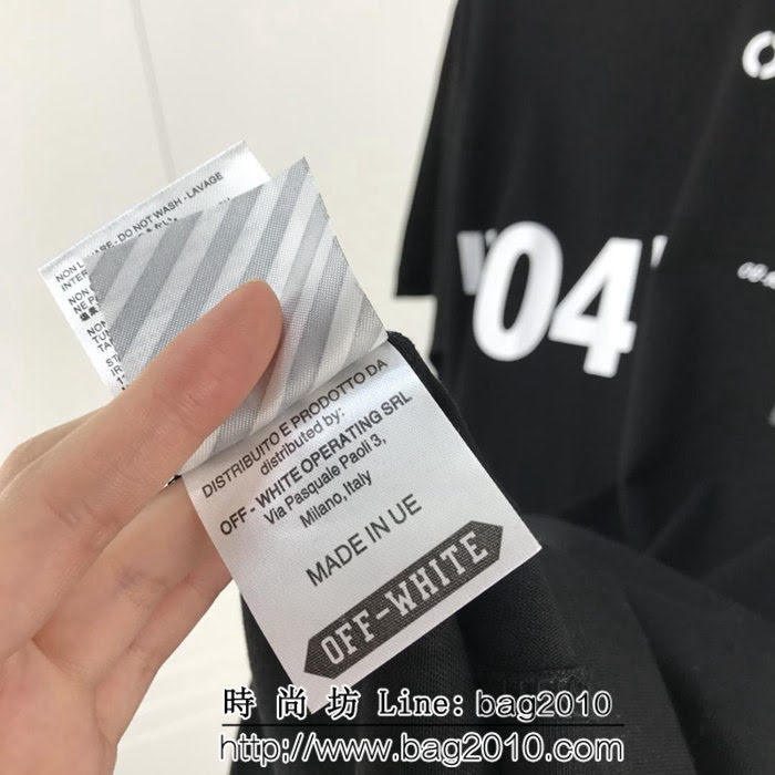 OFF-white19ss春夏新款 04支線系列 箭頭印花 精梳棉短袖 男女同款 ydi1458